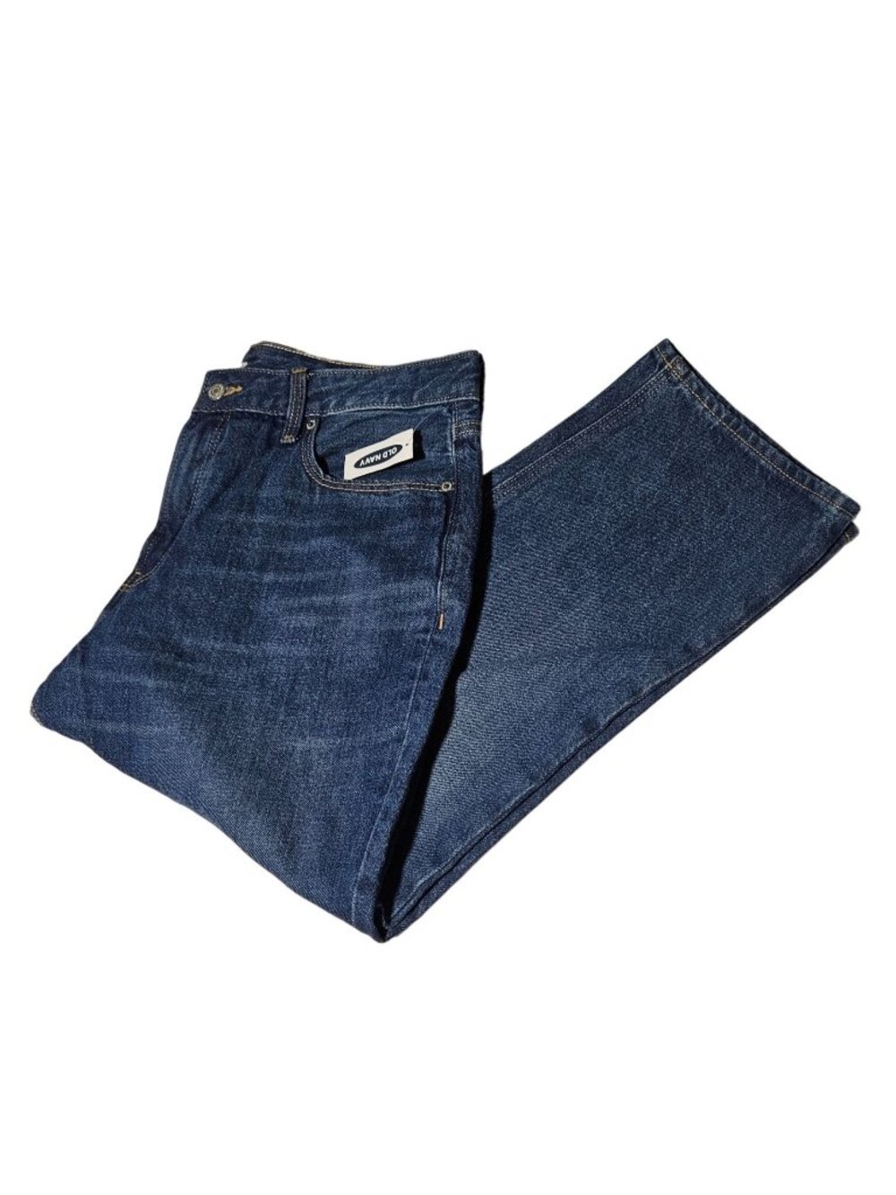 Old Navy Straight Leg Jeans Womens Size 12P High Waist Medium Wash Denim Pants